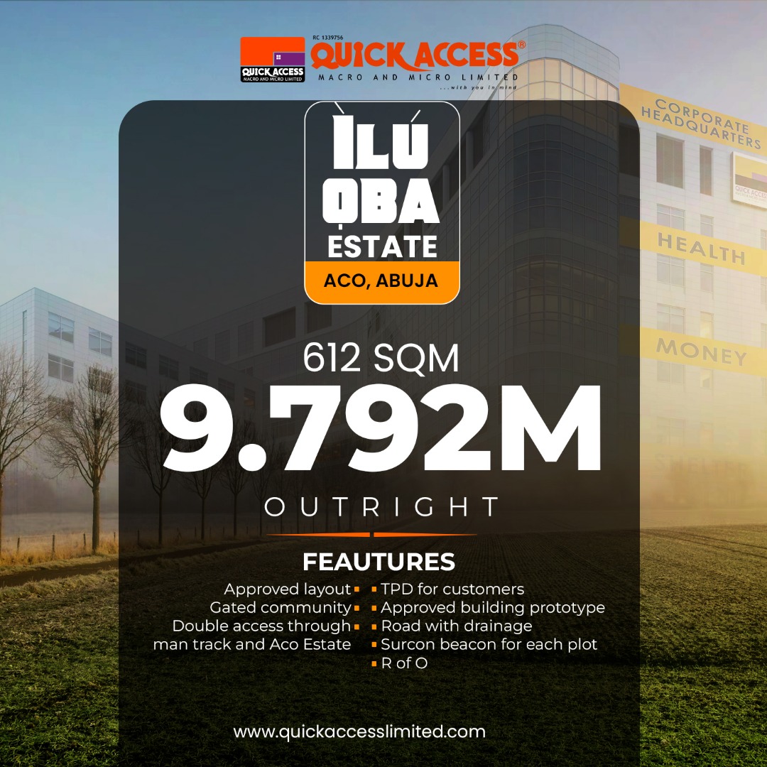 ILU OBA ESTATE PLOT 40 SHOP (612 SQM) OUTRIGHT